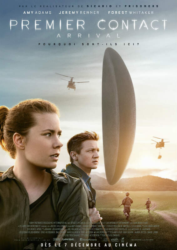 Affiche du film où l'on voit un vaisseau extraterrestre en forme de graine au dessus du sol. Les deux acteurs principaux regardant vers la droite (dont une de mes actrices fétiches en avant plan)
