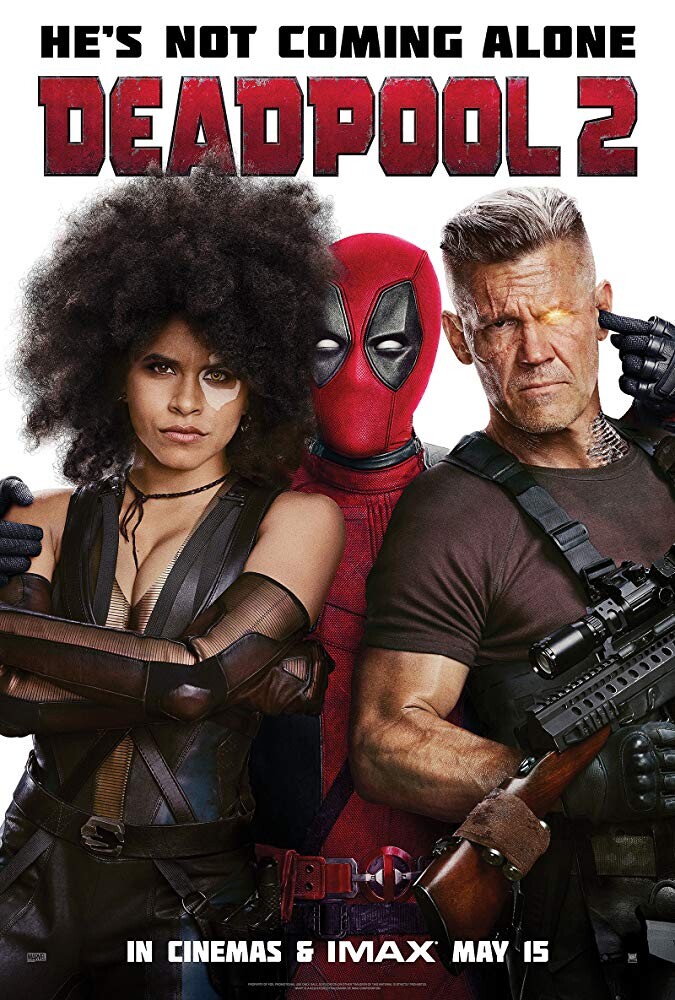 Jaquette avec Deadpool au milieu de la nana au cul bordé de nouilles, Domino et Câble, le Bad Guy du futur