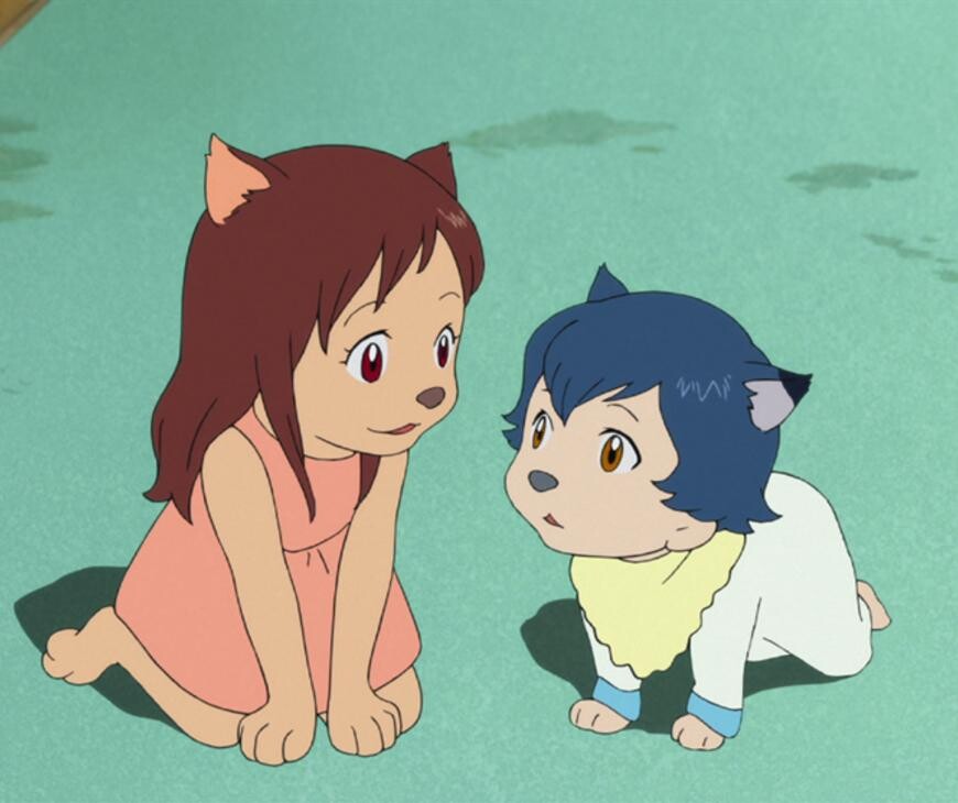 Ame et Yuki en loups