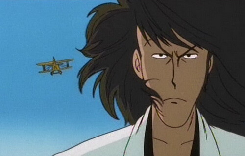 Un samouraï face à un avion