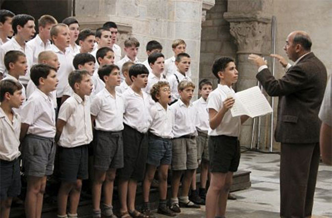 la chorale en pleine action