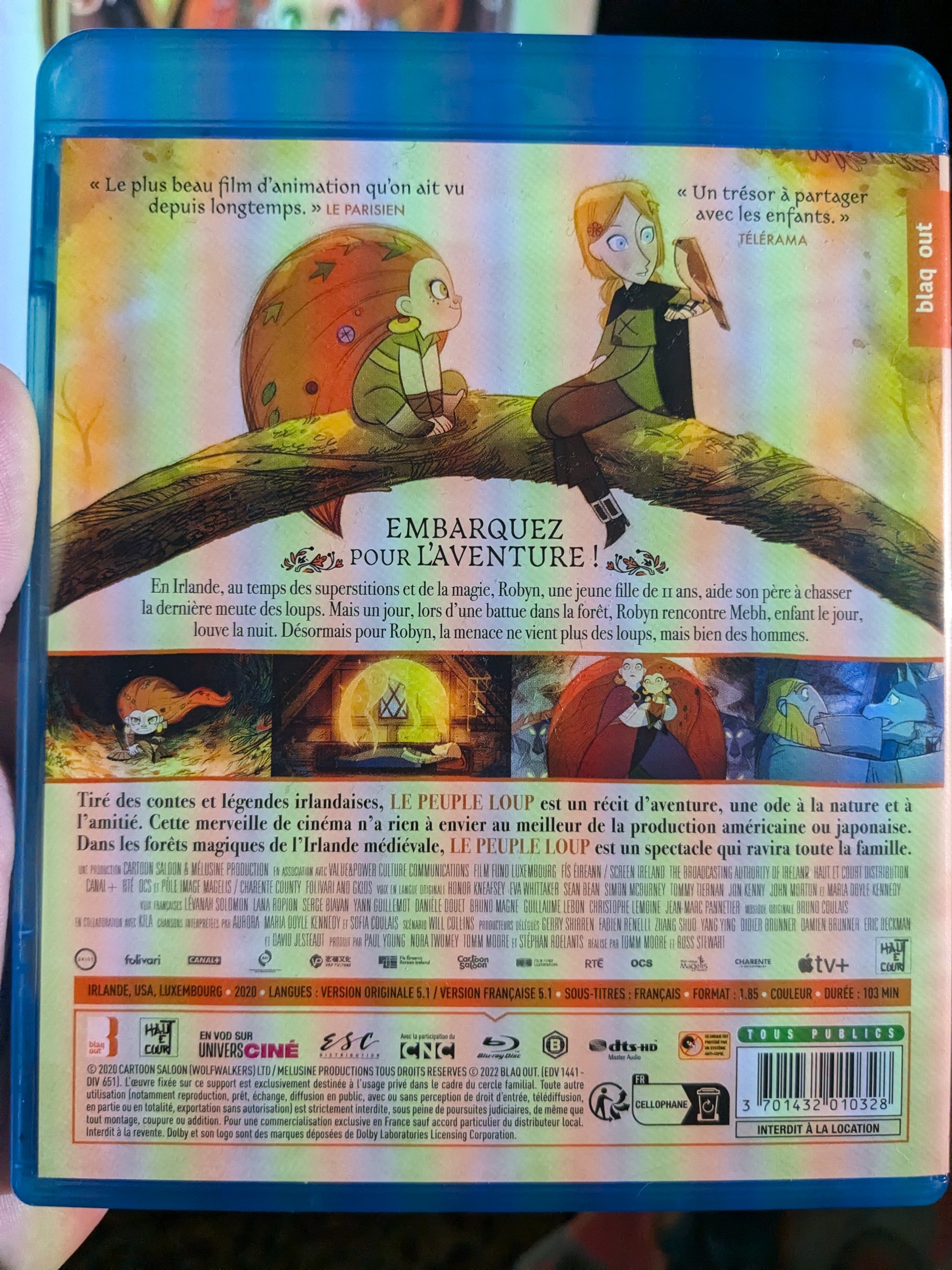 l'arriere de la jaquette où l'on voit les deux enfants héroïnes de l'histoire