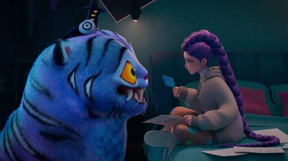 Un chat démon posteur apporte une invitation à une des heroines