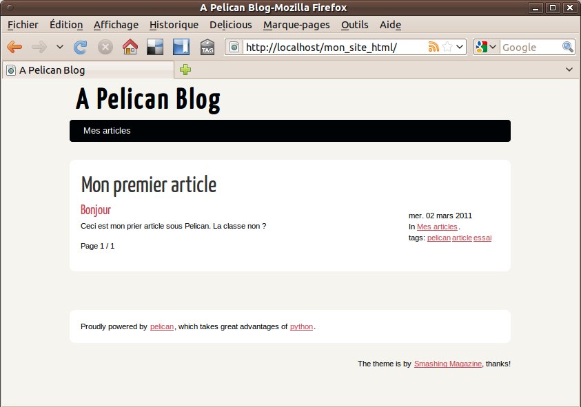 mon premier site sous pelican